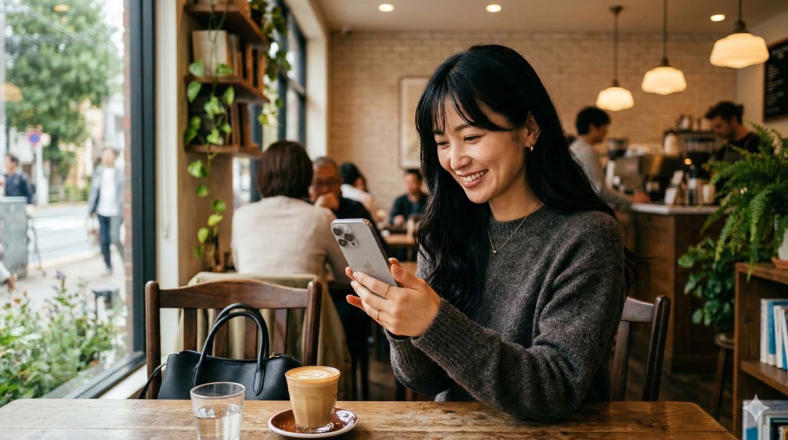 三田市エステサロン ルナクレッシェンテへのご予約イメージ - スマートフォンでホットペッパービューティーや公式LINEから簡単にエステ予約ができる様子
